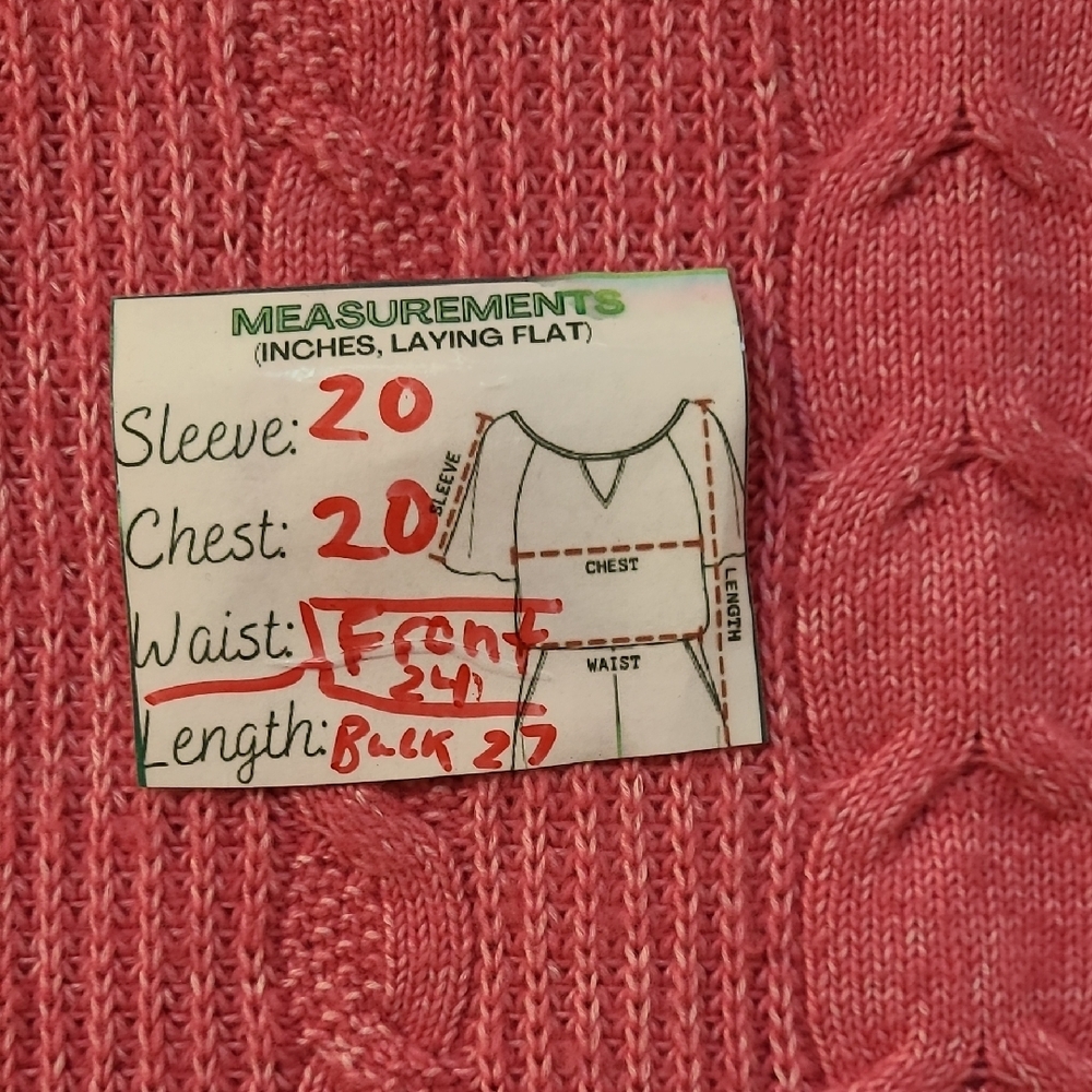 Cabi Vibrant Pink Cable Knit Sweater‎ - Picture 13 of 14